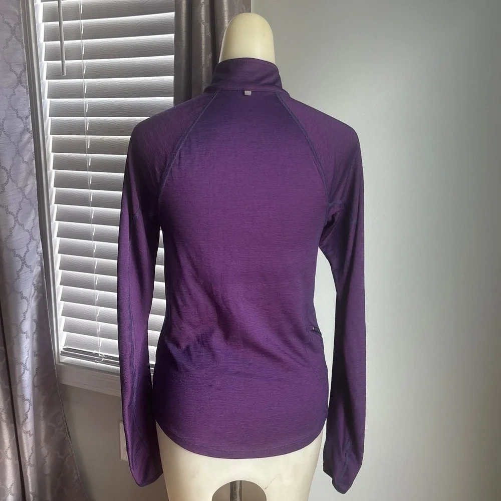 Women's Purple NIKE LiveStrong Dri-Fit Quarter-Zip Top Size Small Athleisure